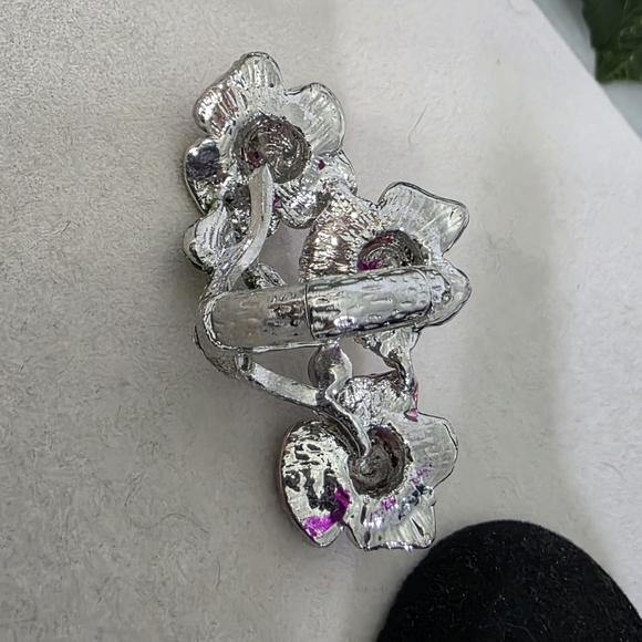 Statement Pink Rose Flower Stretch Ring - Picture 5 of 8
